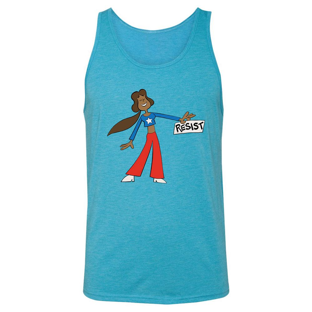 Unisex Jersey Tank - 7E2MV134 - Aqua Triblend - 3