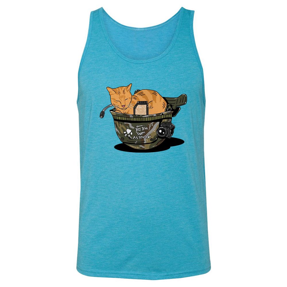 Unisex Jersey Tank - E9SQGK1B - Aqua Triblend - 3