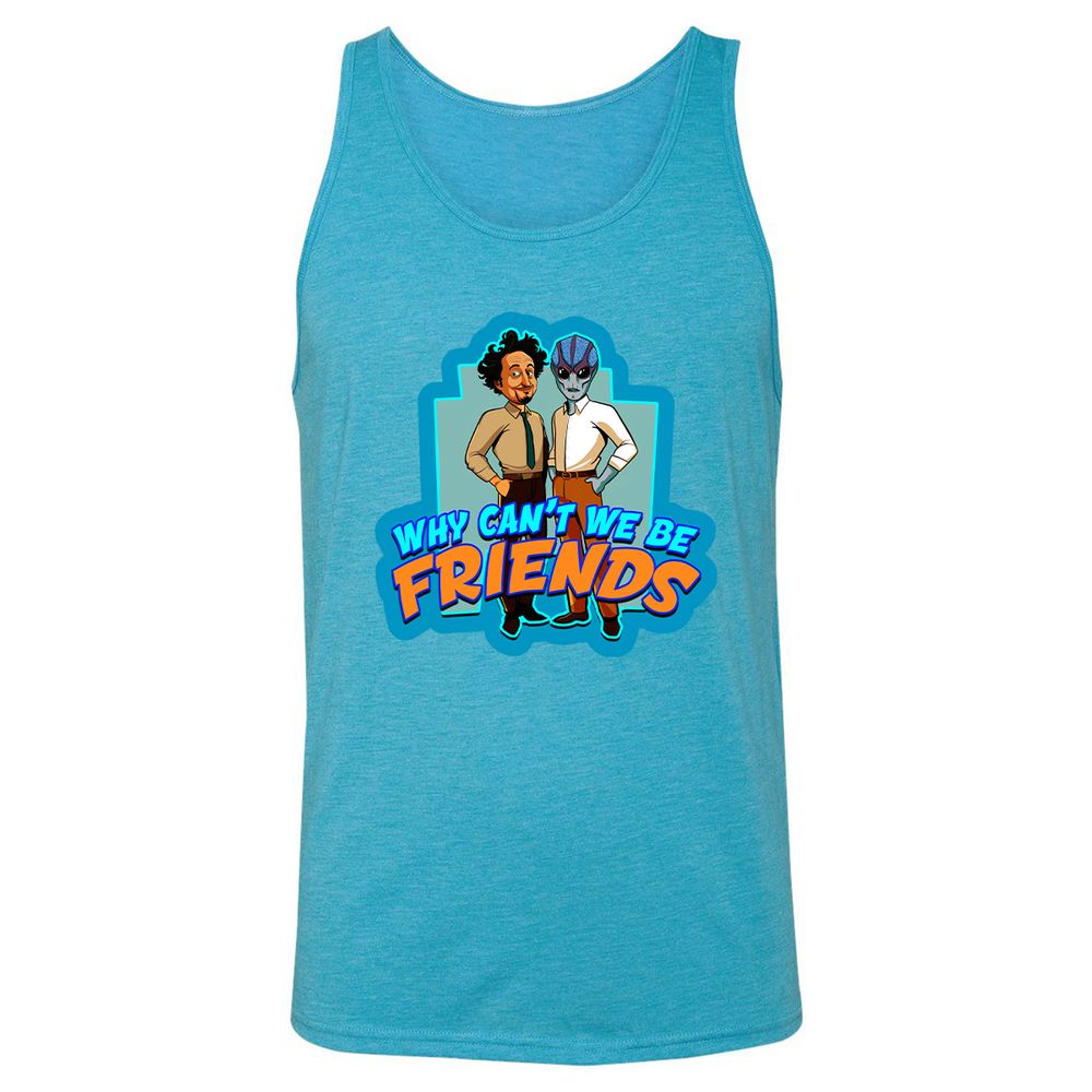 Unisex Jersey Tank - FUGSD9L1 - Aqua Triblend - 3