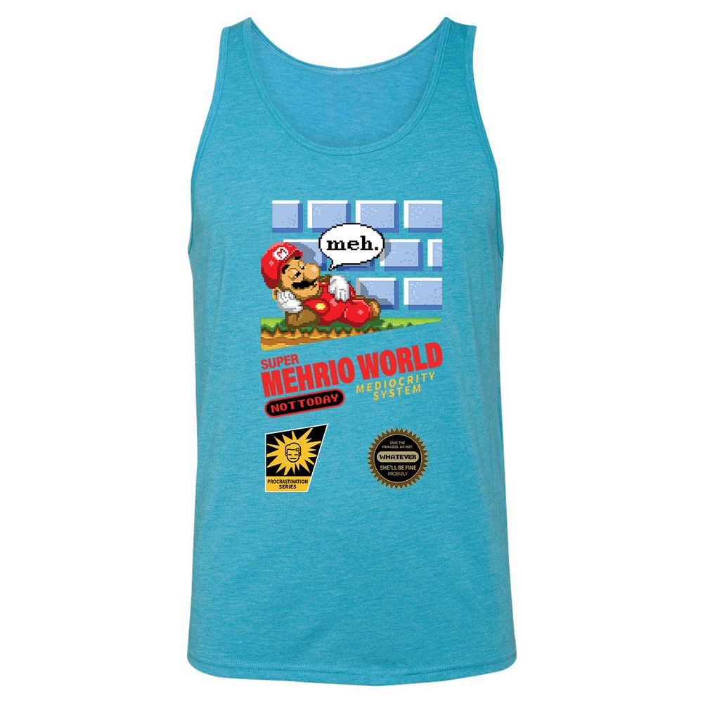 Unisex Jersey Tank - HPWHATG9 - Aqua Triblend - 3