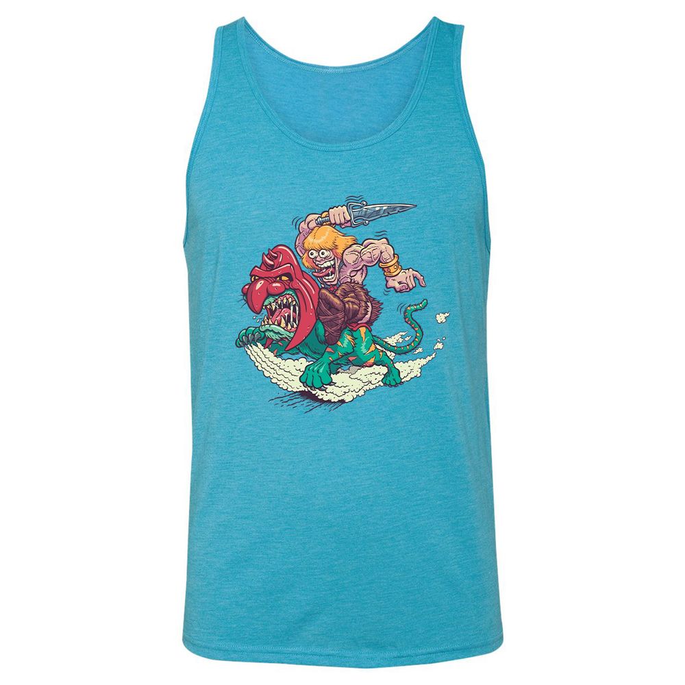 Unisex Jersey Tank - 6FZ6BHYM - Aqua Triblend - 3