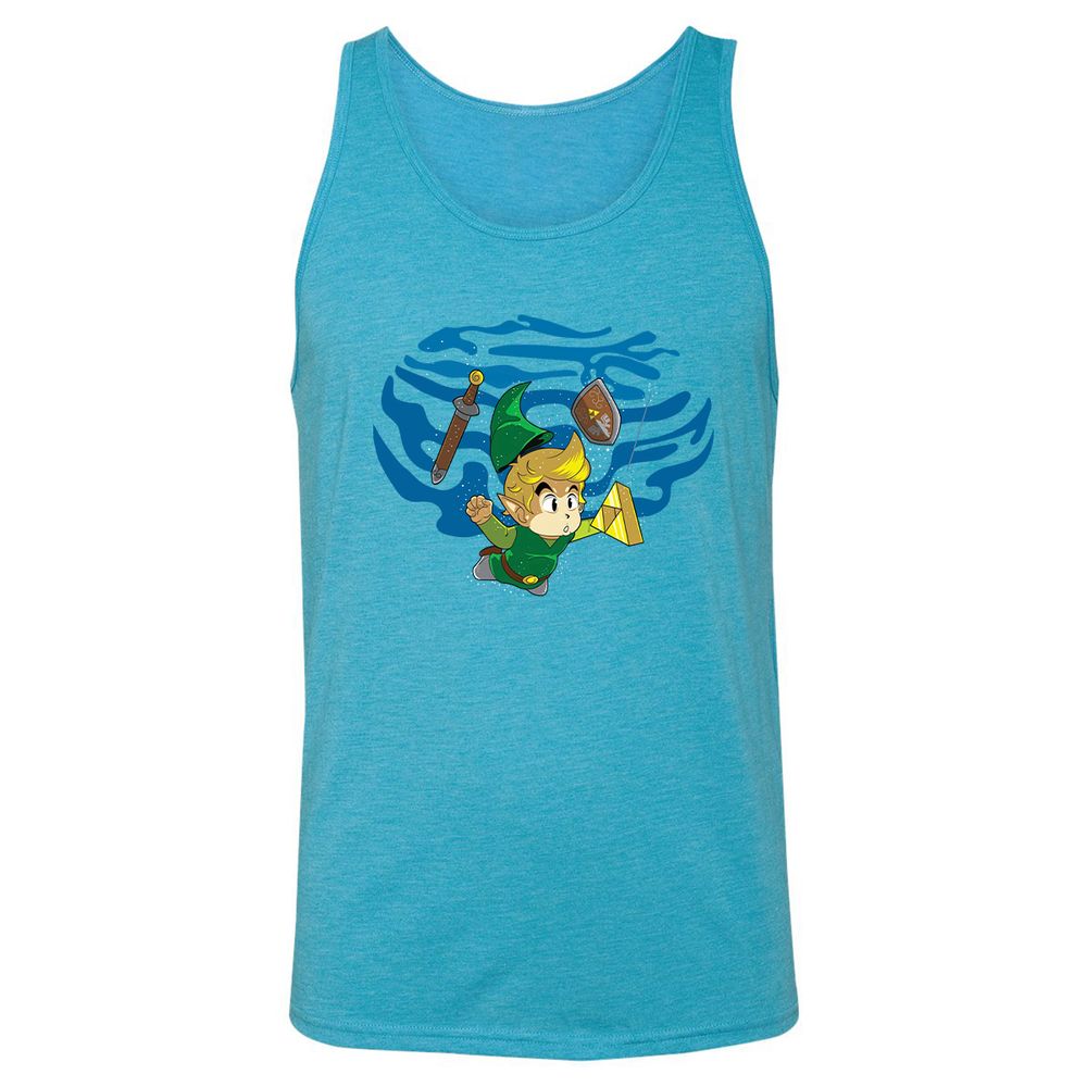 Unisex Jersey Tank - 64ZM82BU - Aqua Triblend - 3