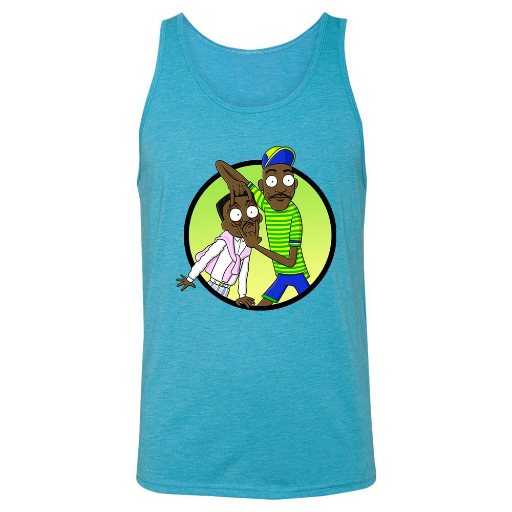 Unisex Jersey Tank - UY8HKBV5 - Aqua Triblend - 3