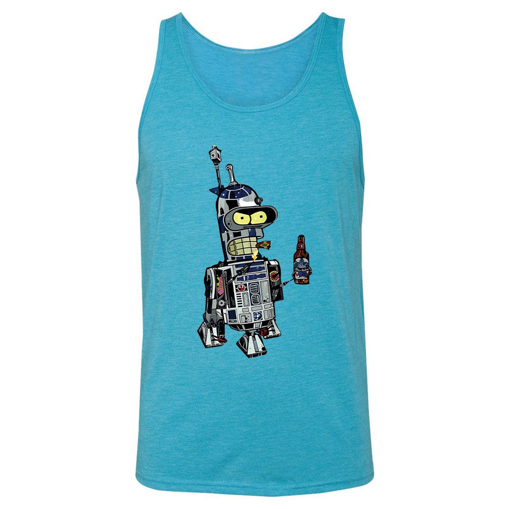 Unisex Jersey Tank - QZQB2JPL - Aqua Triblend - 3