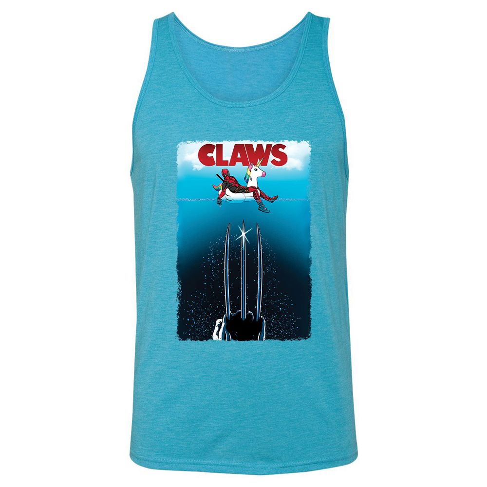 Unisex Jersey Tank - RFEP8QQH - Aqua Triblend - 3