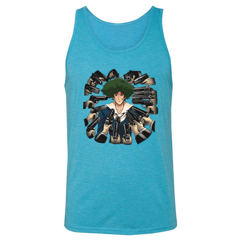 Unisex Jersey Tank - 52NTJXH7 - Aqua Triblend - 3