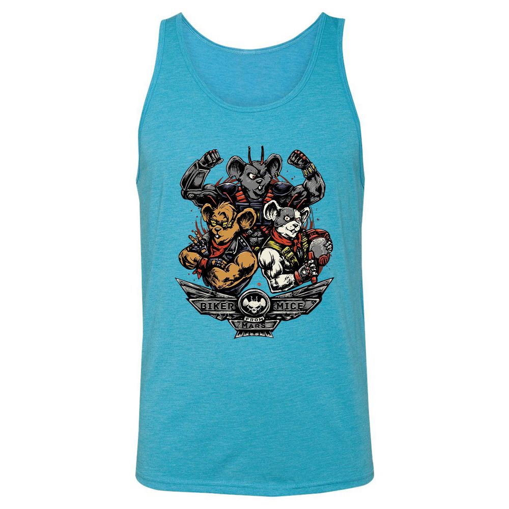 Unisex Jersey Tank - YUWTDX31 - Aqua Triblend - 3