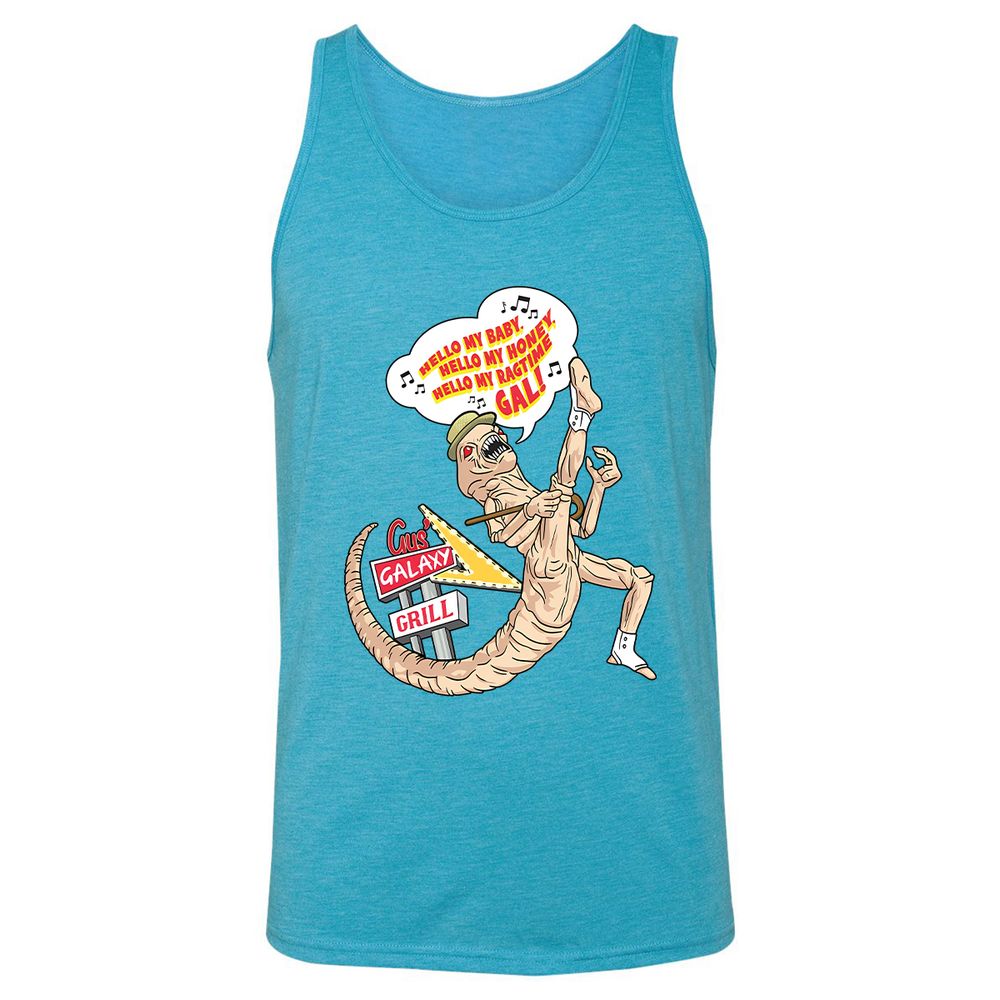 Unisex Jersey Tank - 4TS84PG1 - Aqua Triblend - 3