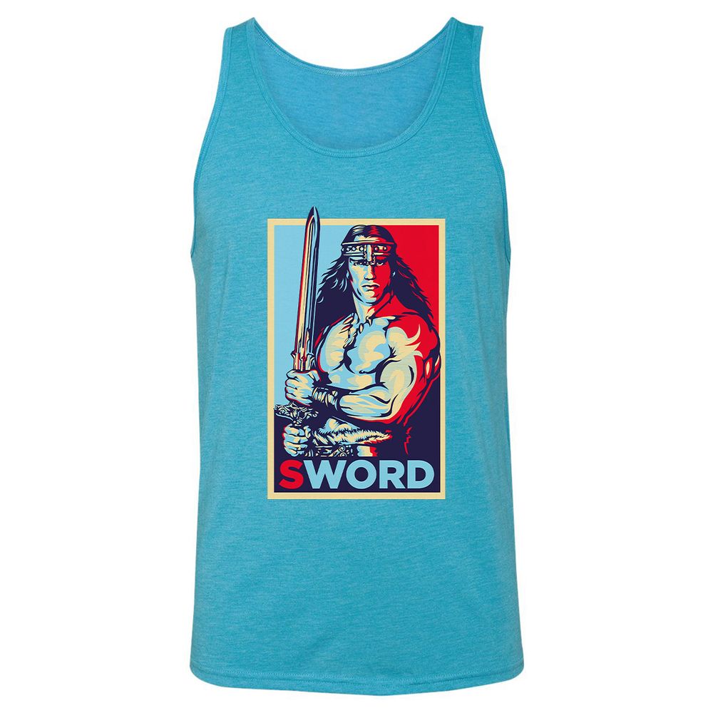 Unisex Jersey Tank - GX6QMY67 - Aqua Triblend - 3