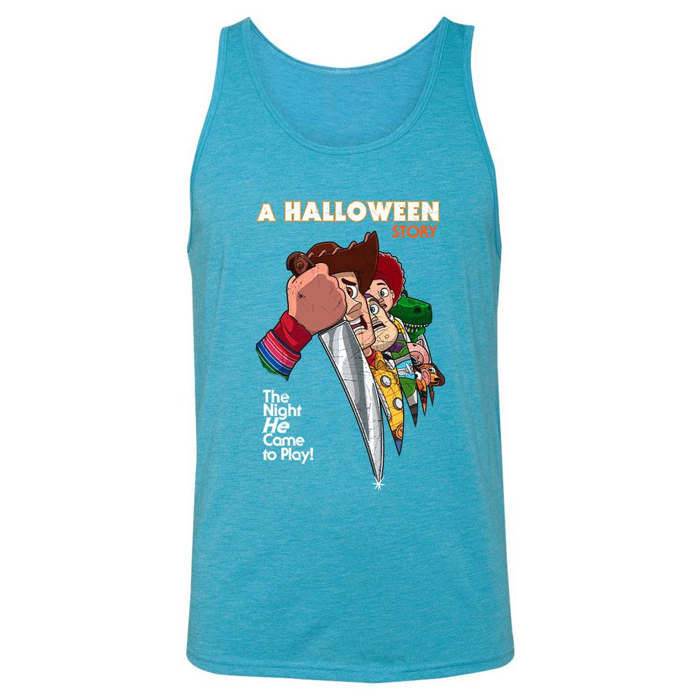 Unisex Jersey Tank - JSQ84UYX - Aqua Triblend - 3