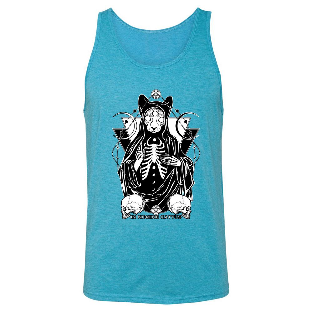 Unisex Jersey Tank - HK4W1XBF - Aqua Triblend - 3