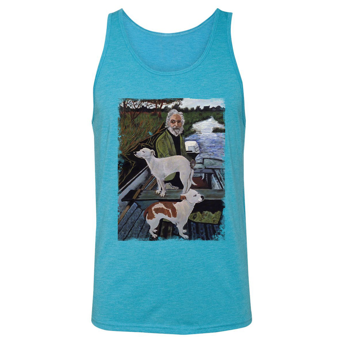 Unisex Jersey Tank - YFABK8NA - Aqua Triblend - 3