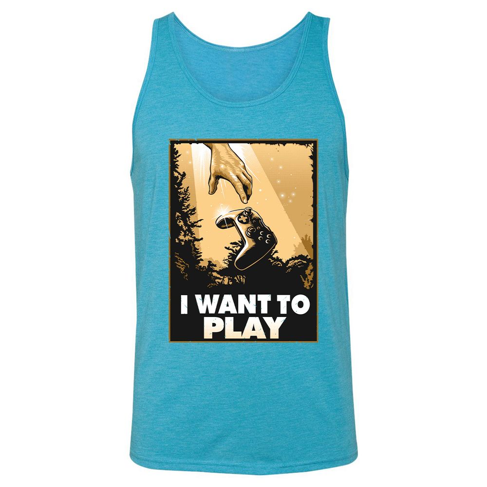 Unisex Jersey Tank - 5B1SLHUD - Aqua Triblend - 3