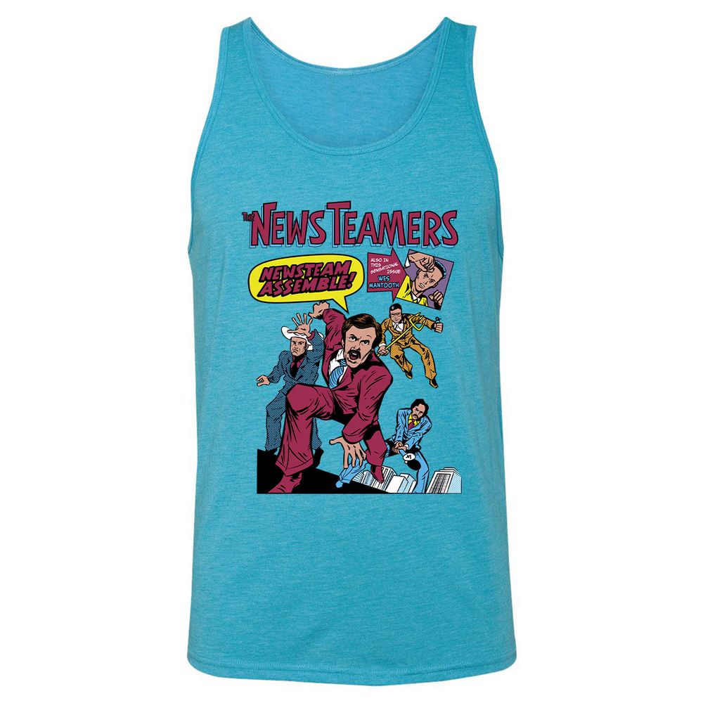 Unisex Jersey Tank - PVFJUDRV - Aqua Triblend - 3