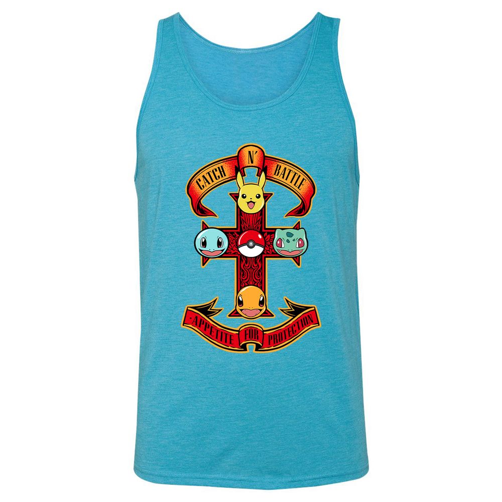 Unisex Jersey Tank - QF7K5ZSC - Aqua Triblend - 3