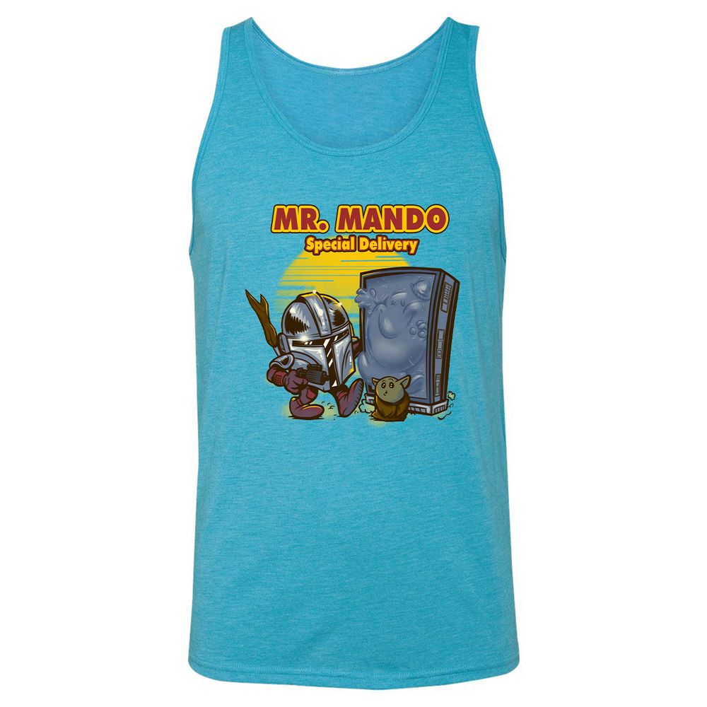 Unisex Jersey Tank - R2J6GG3F - Aqua Triblend - 3