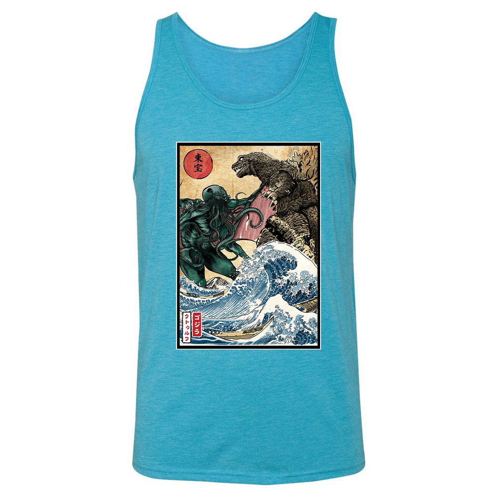 Unisex Jersey Tank - QFNDW9Z2 - Aqua Triblend - 3
