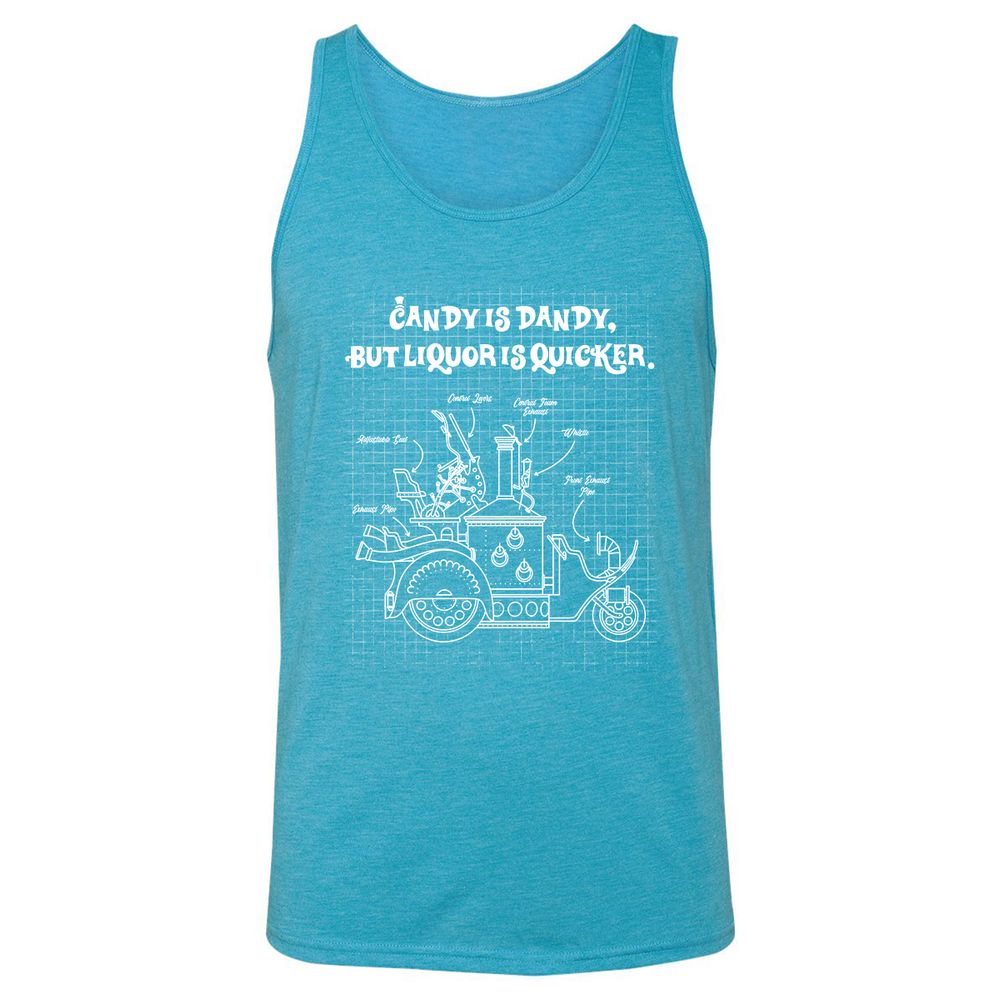 Unisex Jersey Tank - Y3J2E8XR - Aqua Triblend - 3