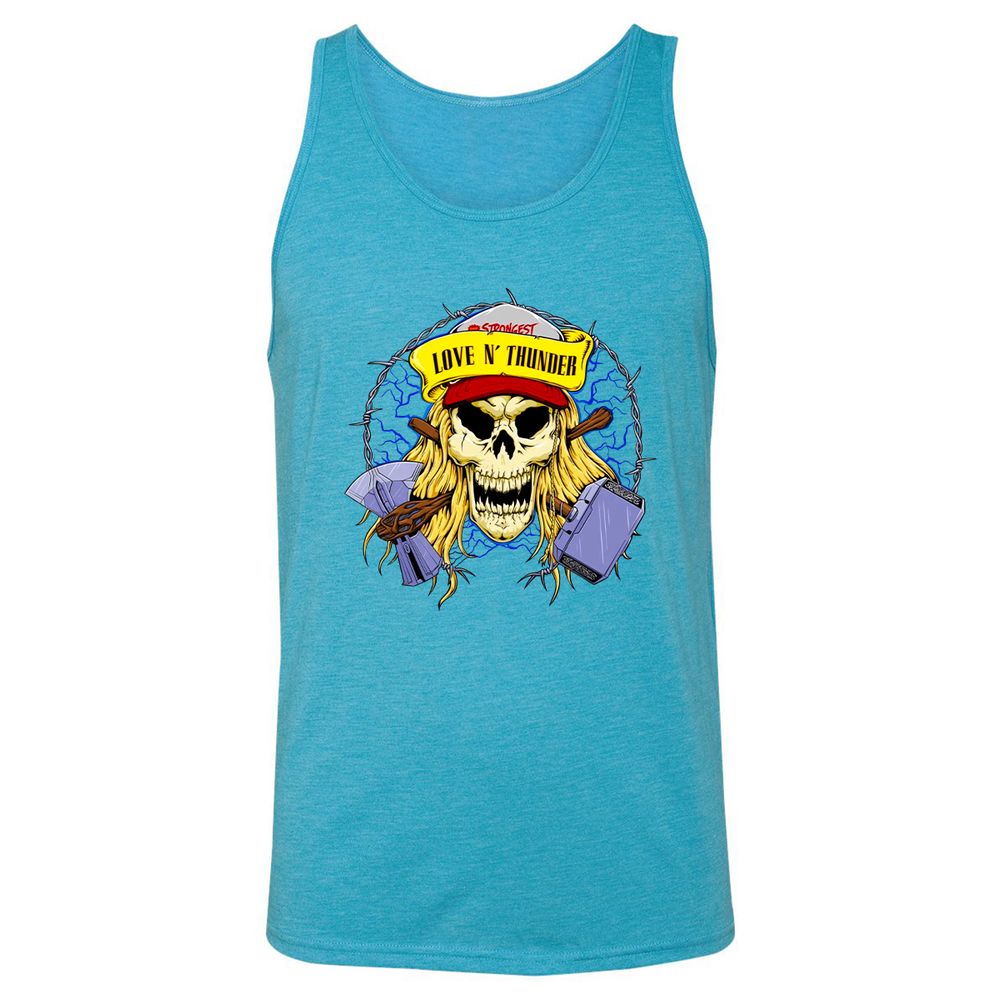 Unisex Jersey Tank - S8CSQQCP - Aqua Triblend - 3