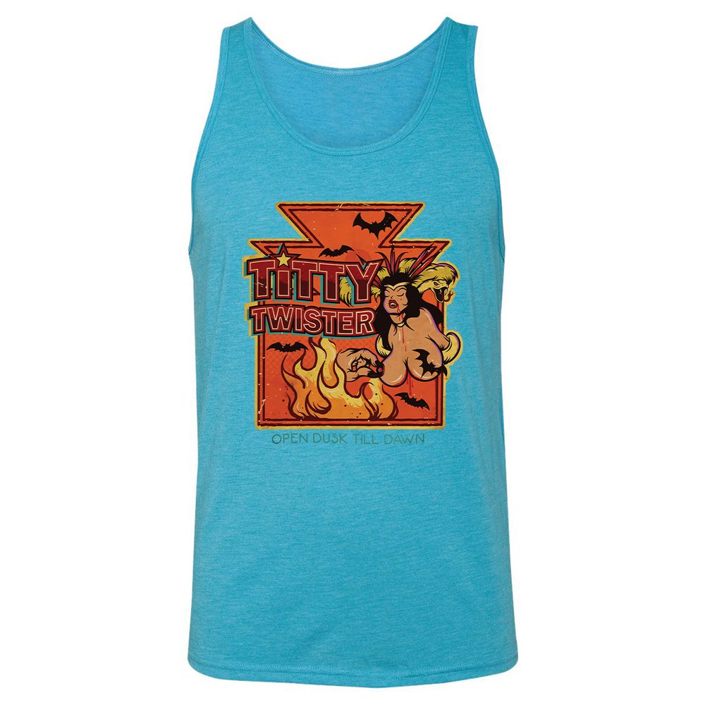 Unisex Jersey Tank - ZNUPU886 - Aqua Triblend - 3