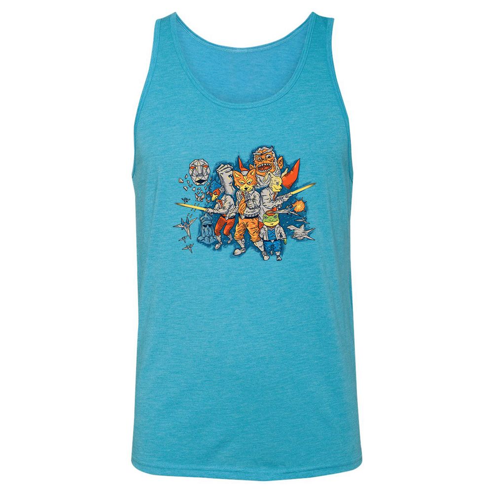 Unisex Jersey Tank - XQ45WR84 - Aqua Triblend - 3