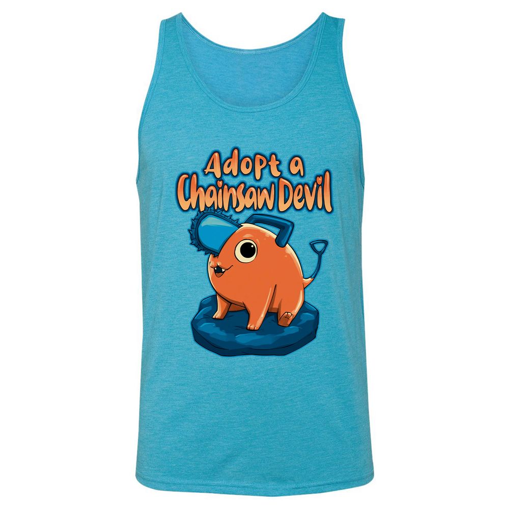 Unisex Jersey Tank - E4D6JFH6 - Aqua Triblend - 3