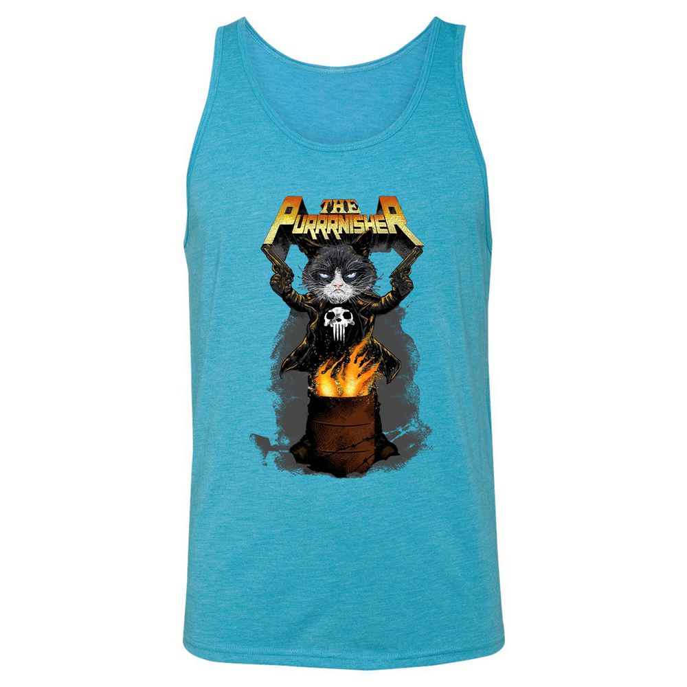 Unisex Jersey Tank - T8ZKYCPD - Aqua Triblend - 3