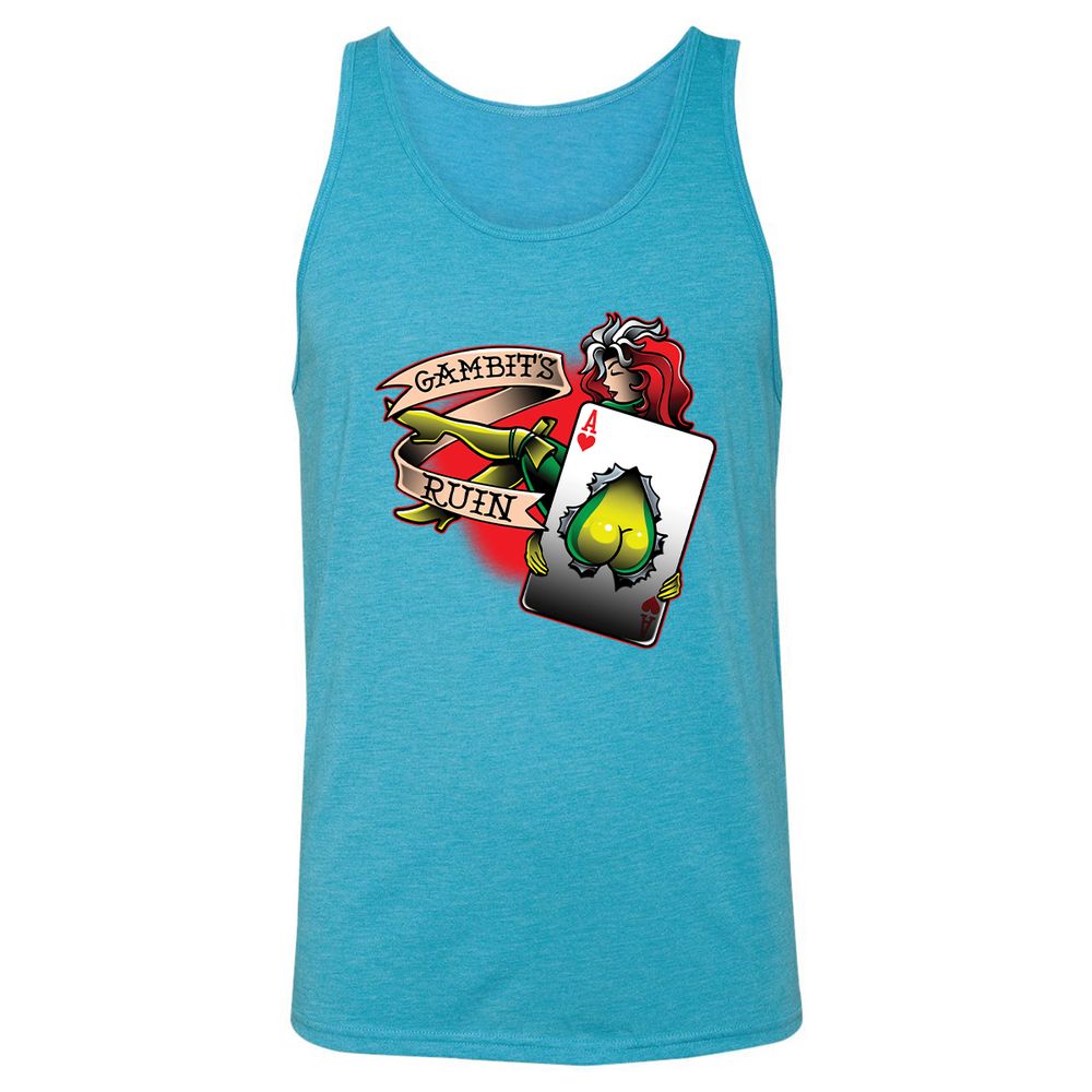 Unisex Jersey Tank - W554AU5U - Aqua Triblend - 3