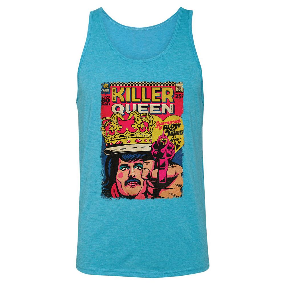 Unisex Jersey Tank - EU8N5HT6 - Aqua Triblend - 3