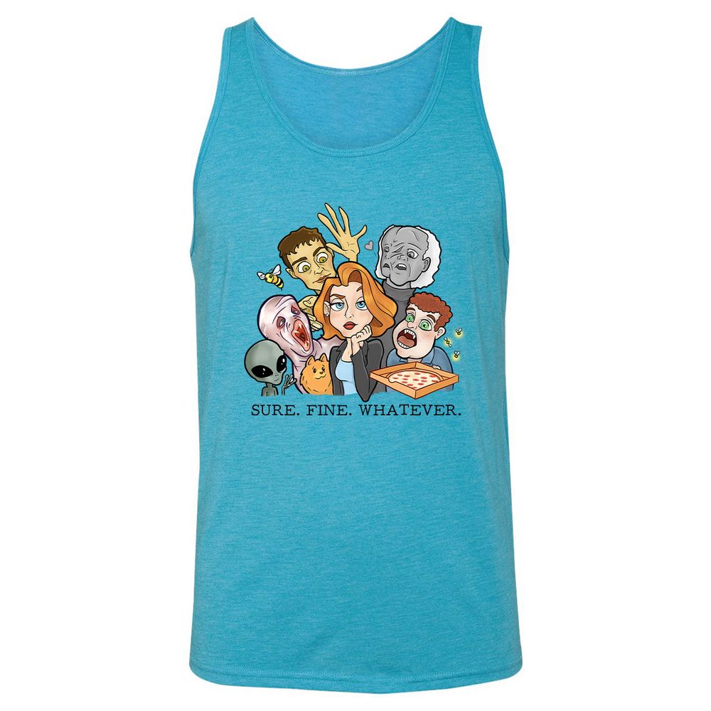 Unisex Jersey Tank - 91FVYHKU - Aqua Triblend - 3
