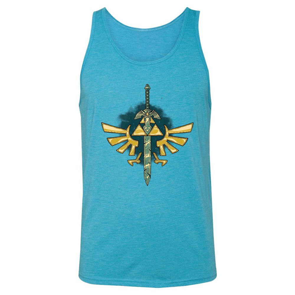 Unisex Jersey Tank - QR2AP55G - Aqua Triblend - 3