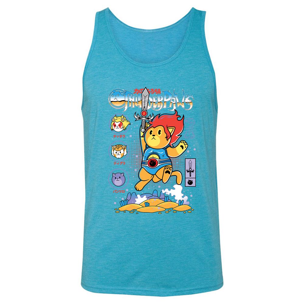 Unisex Jersey Tank - J41N7B9X - Aqua Triblend - 3