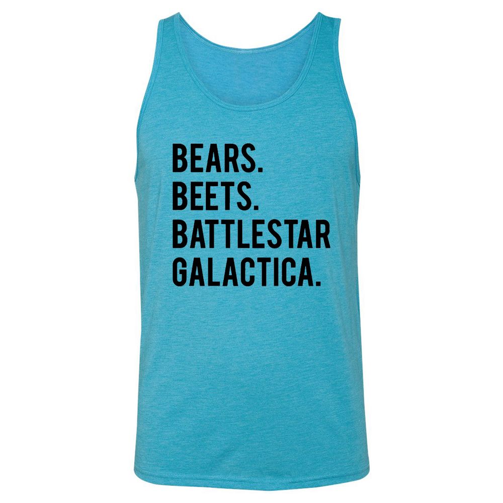 Unisex Jersey Tank - KQXL43SM - Aqua Triblend - 3