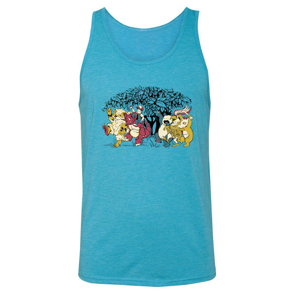 Unisex Jersey Tank - 8YQ8N8HK - Aqua Triblend - 3