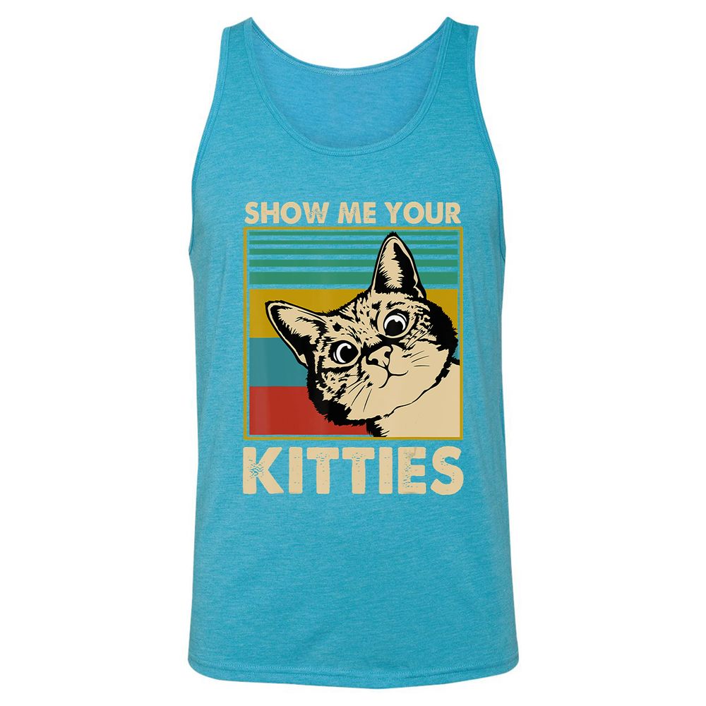 Unisex Jersey Tank - DM63NCHA - Aqua Triblend - 3