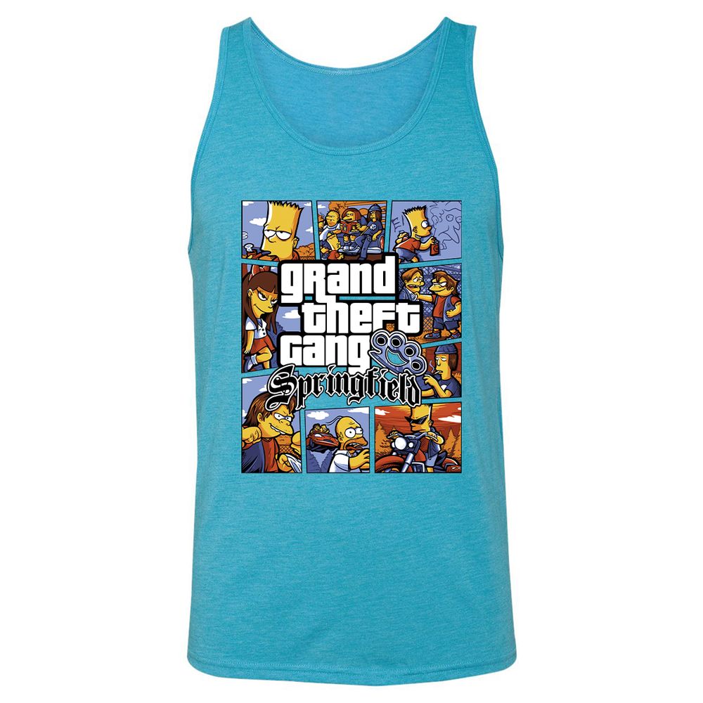 Unisex Jersey Tank - 53LX5PCK - Aqua Triblend - 3
