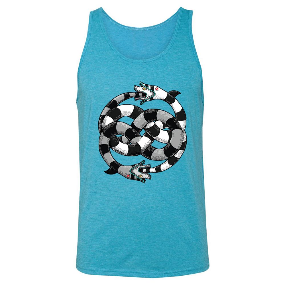 Unisex Jersey Tank - AUHVAXEX - Aqua Triblend - 3