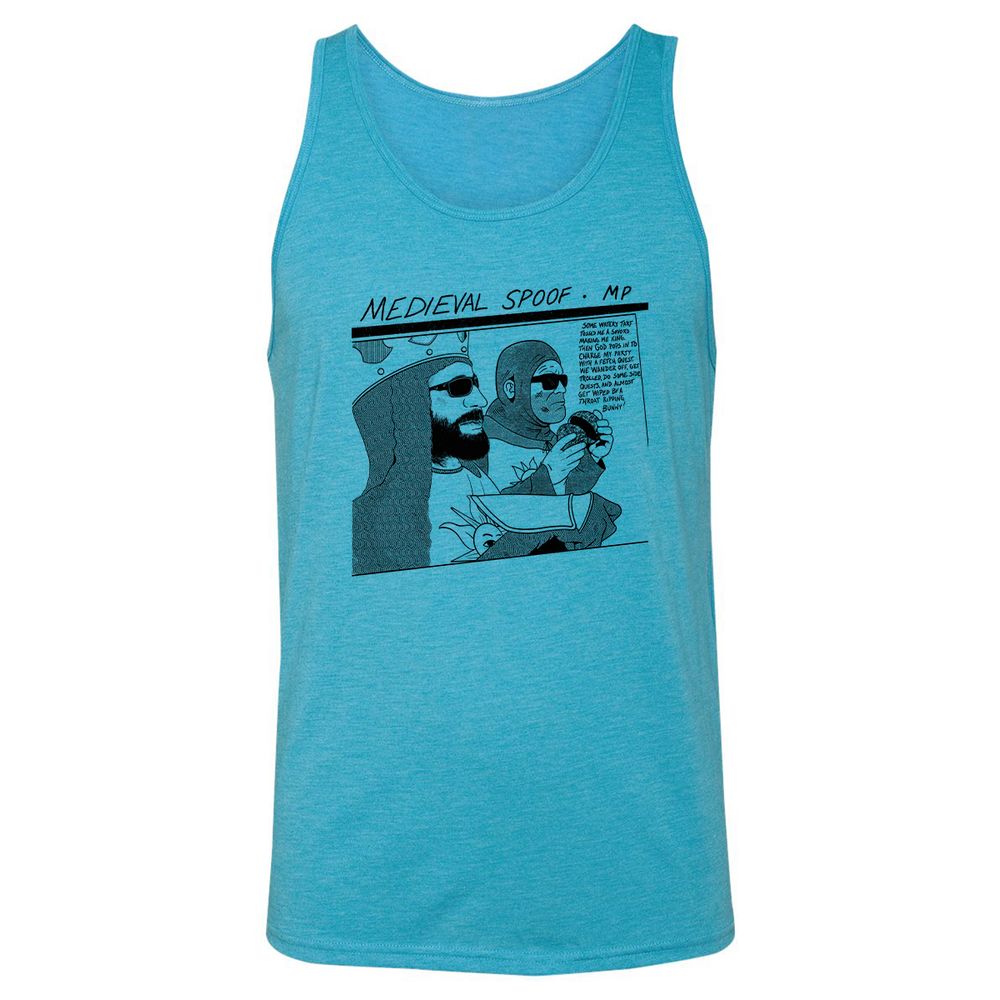 Unisex Jersey Tank - U9BTZDEA - Aqua Triblend - 3