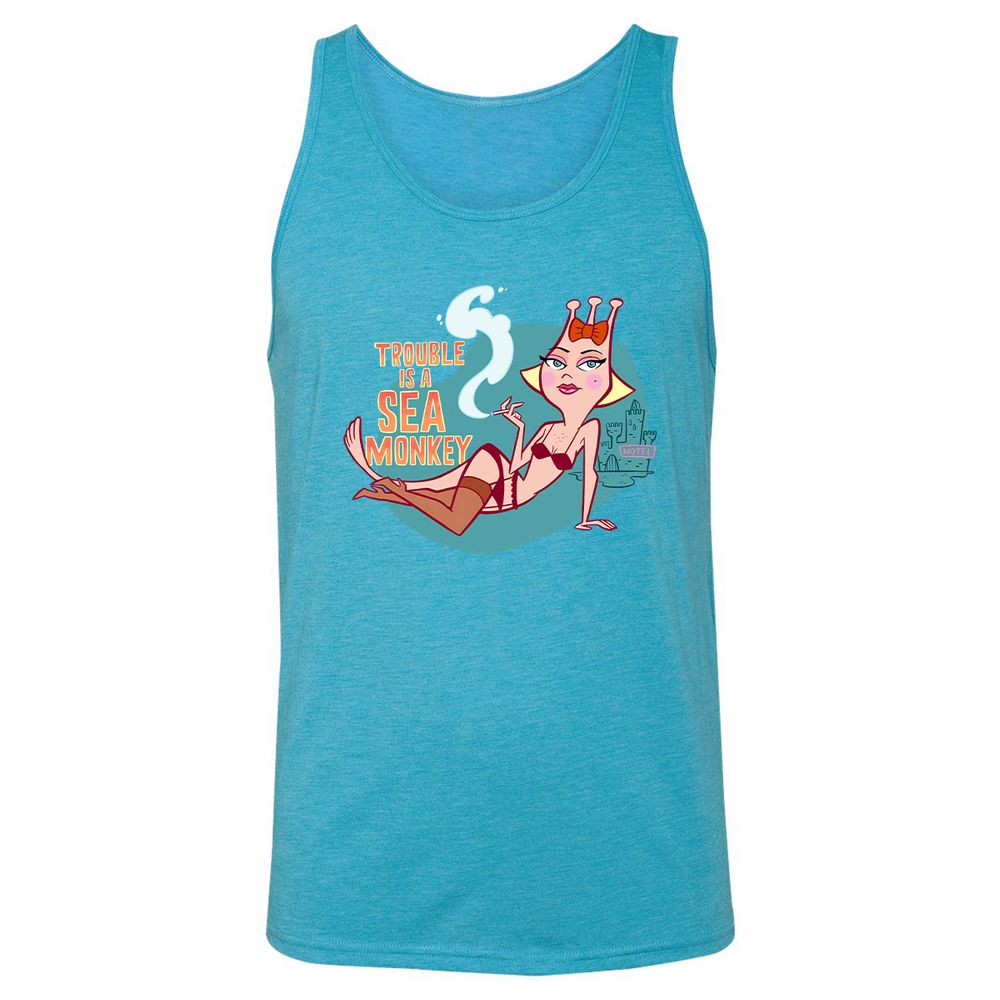 Unisex Jersey Tank - VS9D9TVT - Aqua Triblend - 3