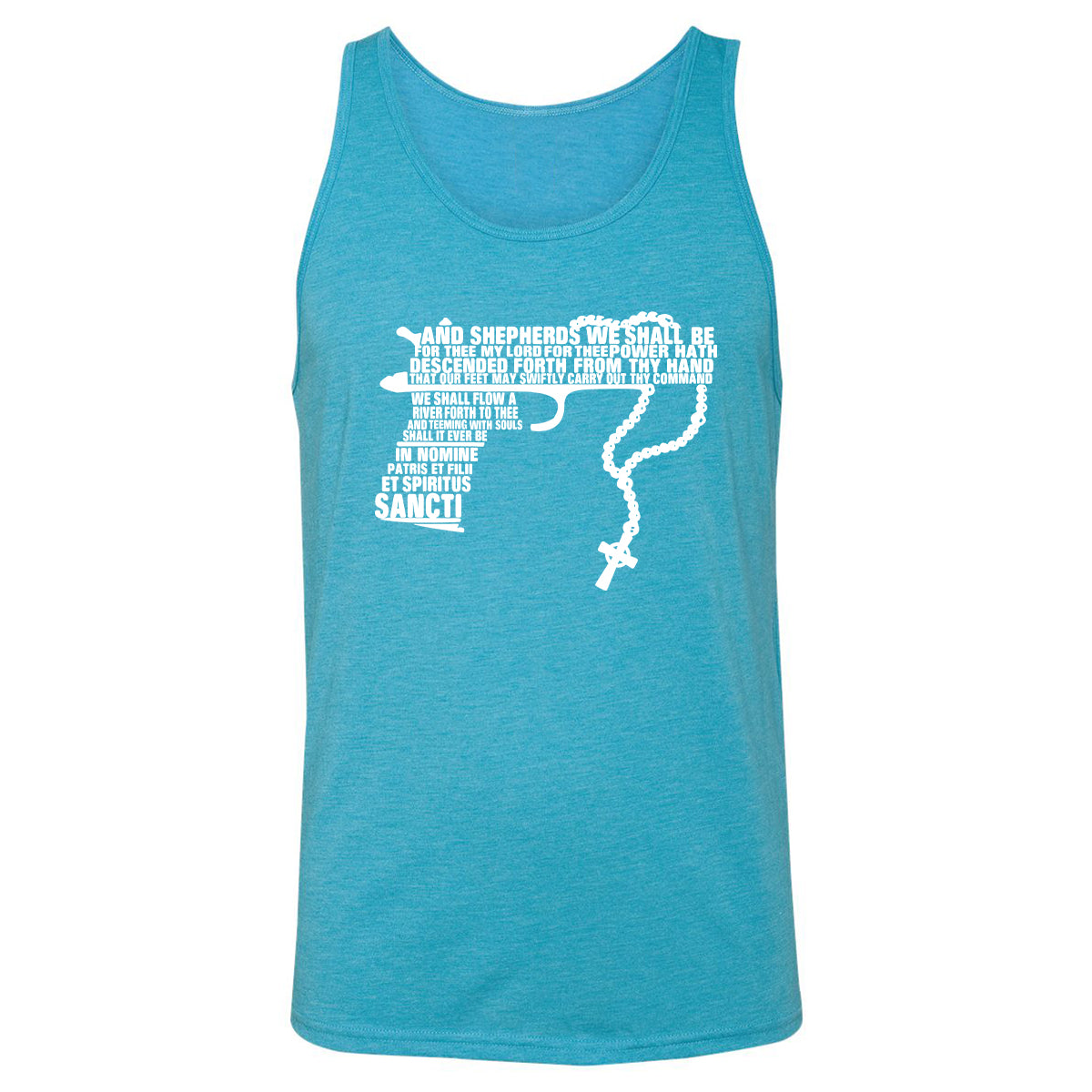 Unisex Jersey Tank - W5WR9CEQ - Aqua Triblend - 3