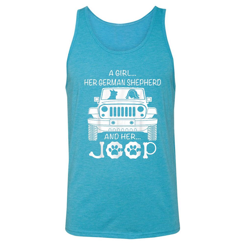 Unisex Jersey Tank - UAWYH527 - Aqua Triblend - 3