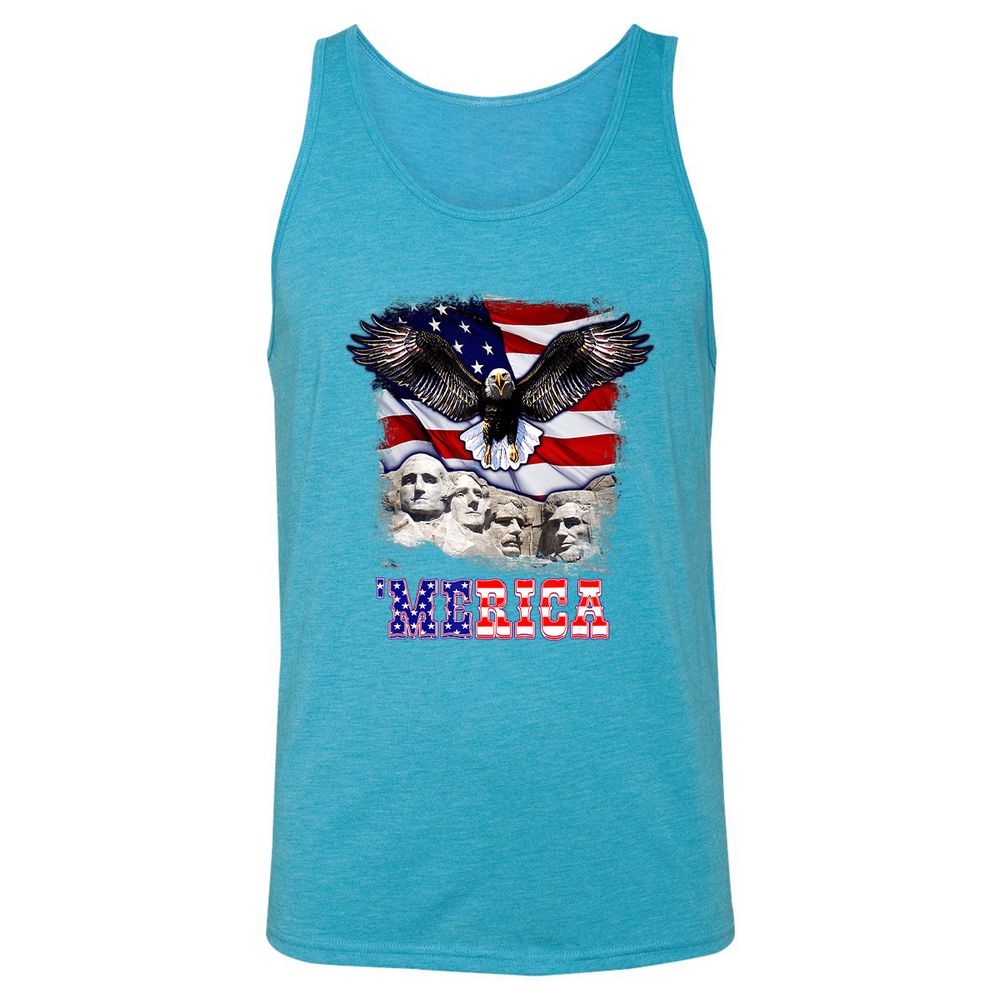 Unisex Jersey Tank - 627QV4R9 - Aqua Triblend - 3