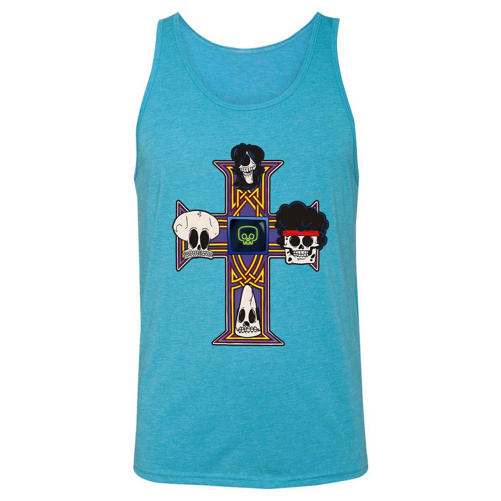 Unisex Jersey Tank - N8E5UZ56 - Aqua Triblend - 3