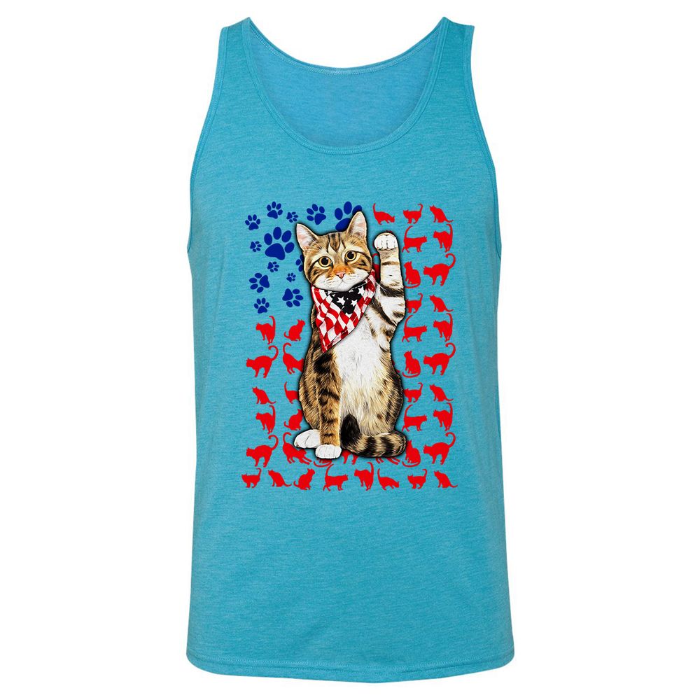 Unisex Jersey Tank - 6HR8U9J6 - Aqua Triblend - 3