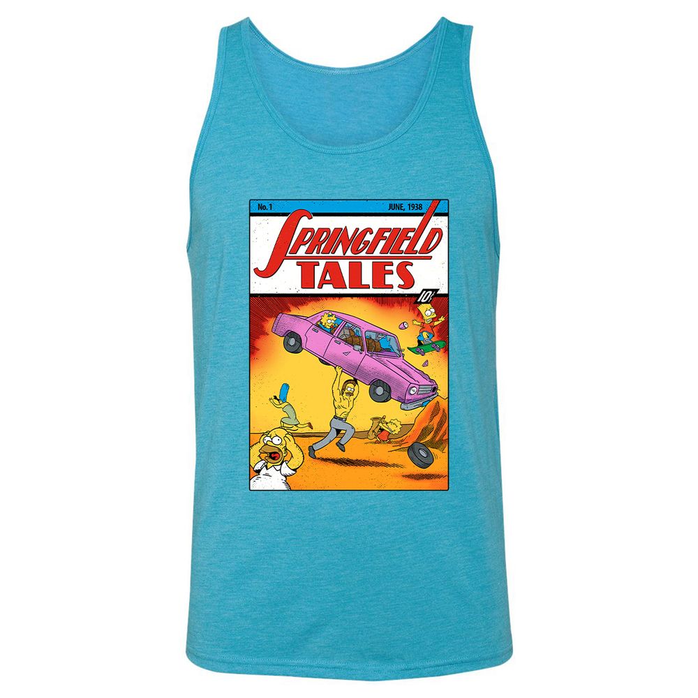 Unisex Jersey Tank - 31FFNQL3 - Aqua Triblend - 3