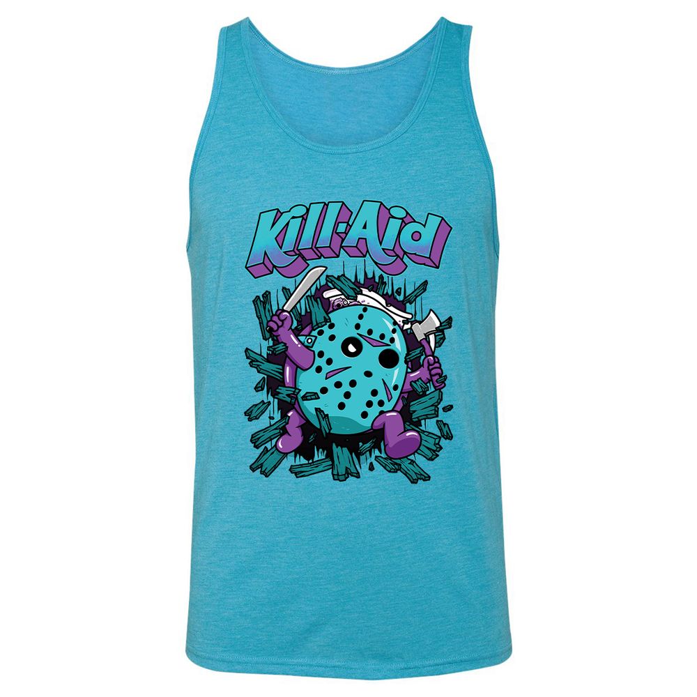 Unisex Jersey Tank - Q8PB2RSA - Aqua Triblend - 3