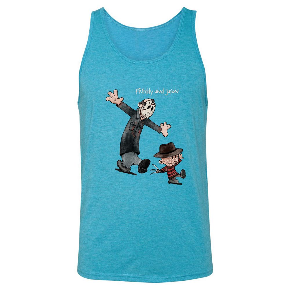 Unisex Jersey Tank - 4RNCFKGF - Aqua Triblend - 3