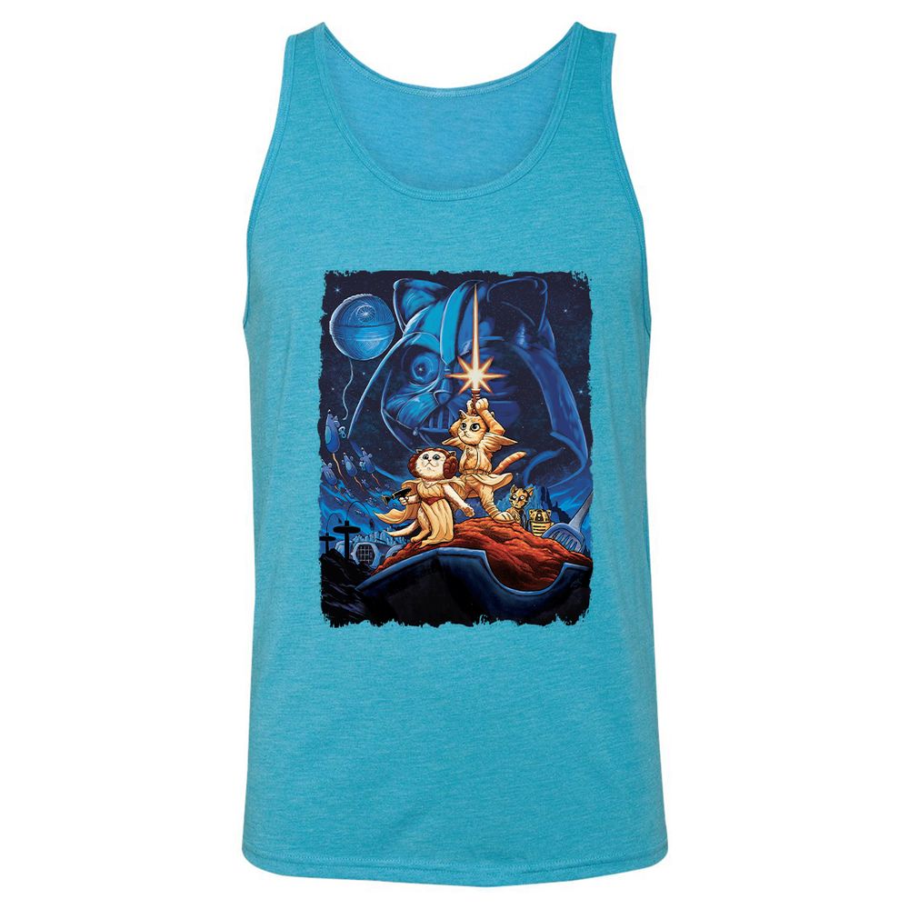 Unisex Jersey Tank - 4JGB48YS - Aqua Triblend - 3