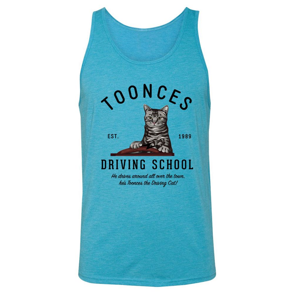 Funny Cat Driving School - Aqua Triblend - 3