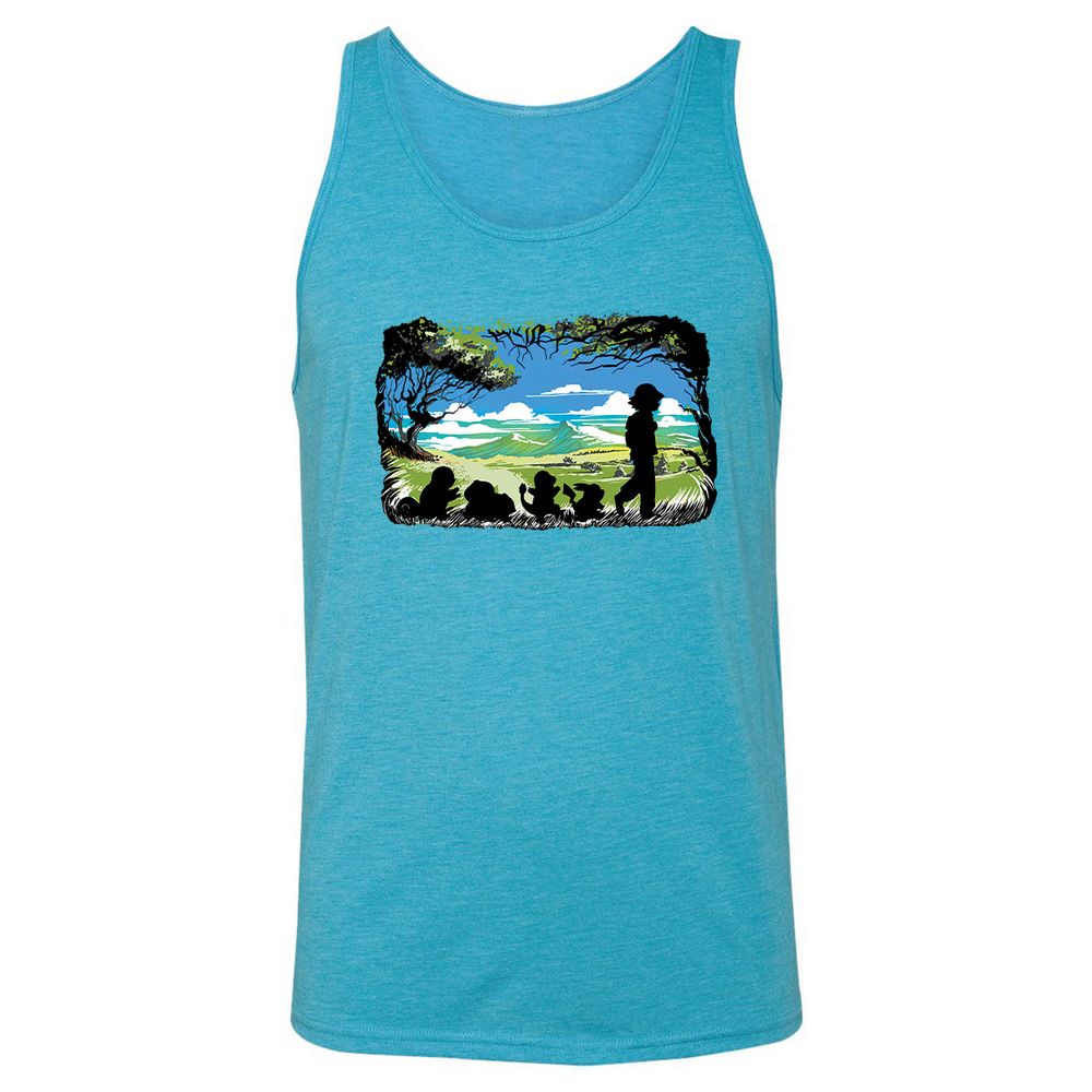 Unisex Jersey Tank - UAMY6EEK - Aqua Triblend - 3